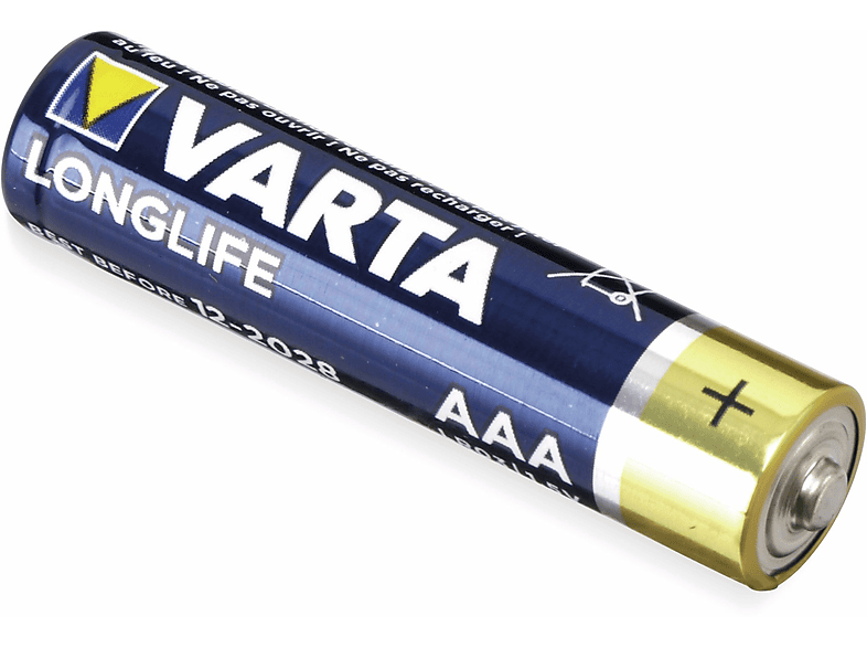 VARTA Longlife Micro AAA Batterie 4103 (8er Folie) AlMn Batterie, AlMn, 1.5 Volt, 1.2 Ah