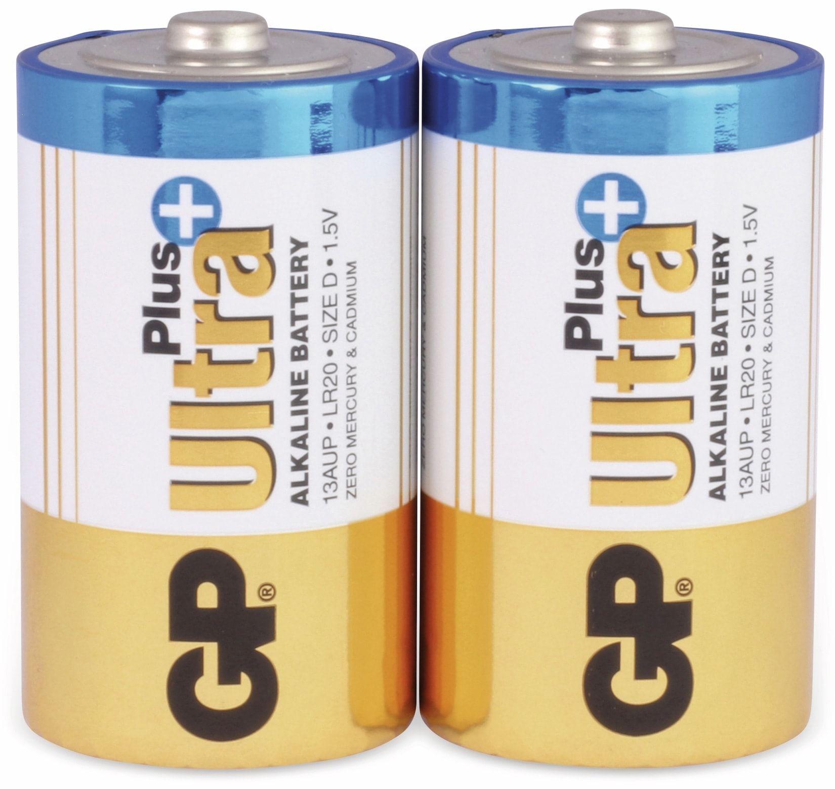 Alkaline ULTRA Mono-Batterien ALKALINE, Batterien 2 Stück PLUS GP