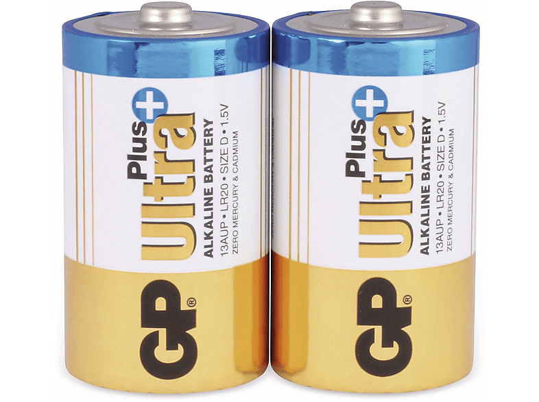 GP Mono-Batterien ULTRA PLUS ALKALINE, 2 Stück Alkaline Batterien