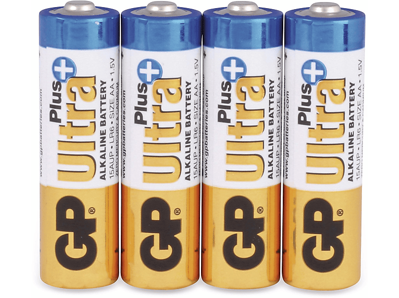 GP GP Mignon-Batterien ULTRA PLUS ALKALINE, 4 Stück Alkaline Batterien