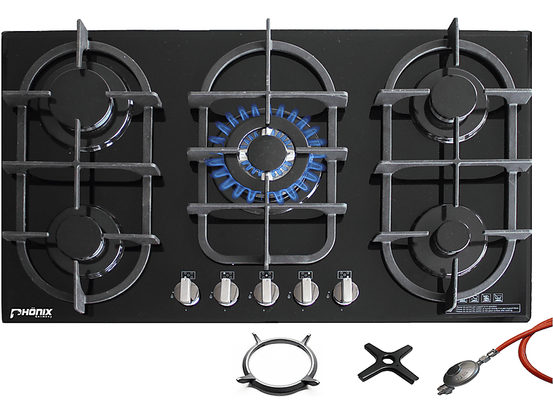 PHÖNIX GERMANY PG-904 Gaskochfeld (86,5 cm breit, 5 Kochfelder)