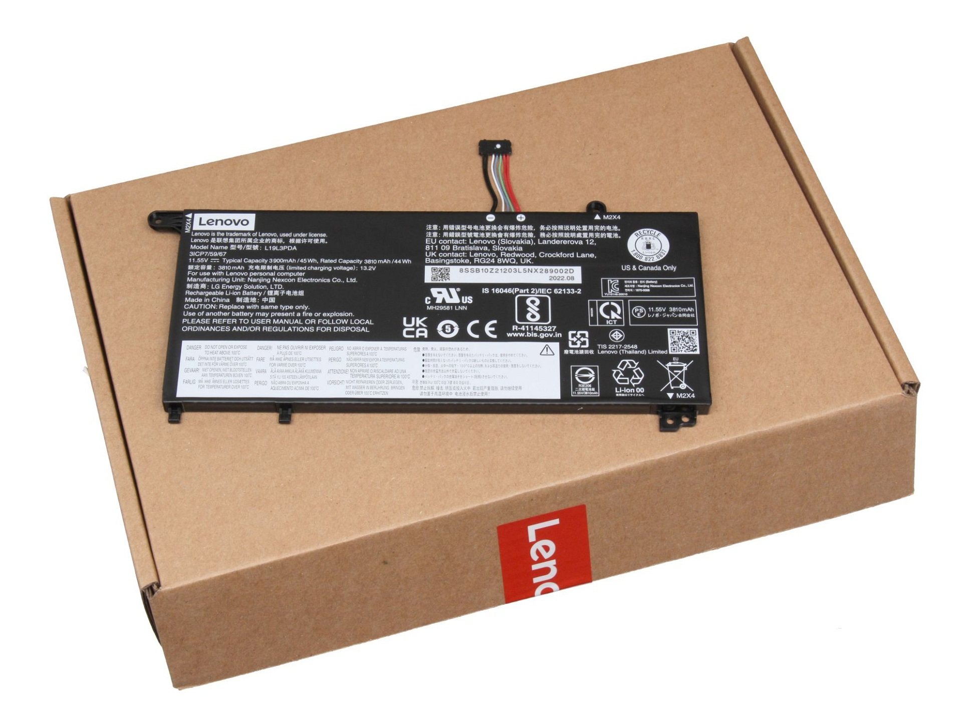 Akku, 3907 Zellen LENOVO 3 11.52 mAh Li-Polymer Volt, L19L3PDA Original