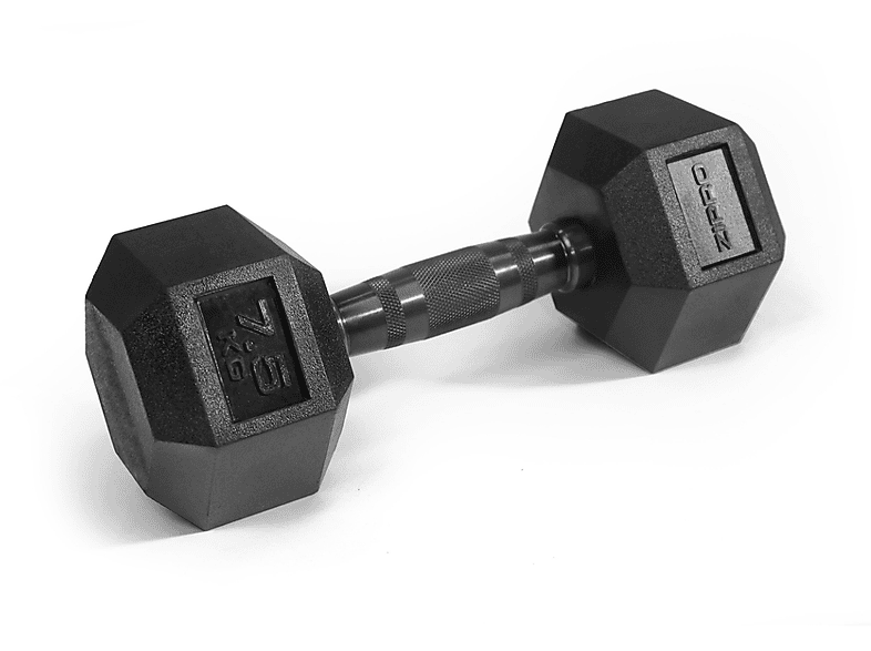 ZIPRO HEX Gymnastikhantel, 7,5 x Schwarz kg 1