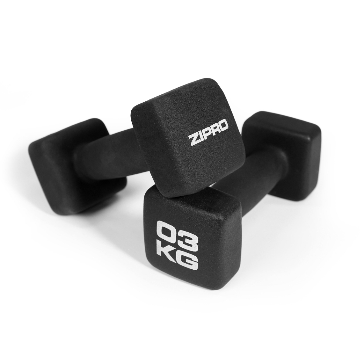 ZIPRO 2 x 3 kg Aerobic Hantel, Schwarz