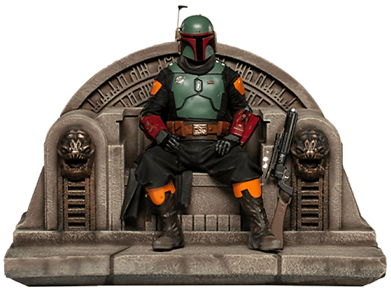 IRON STUDIOS Star Wars - Statue Deluxe dem Thron Fett 1/10 Boba auf Sammelfigur