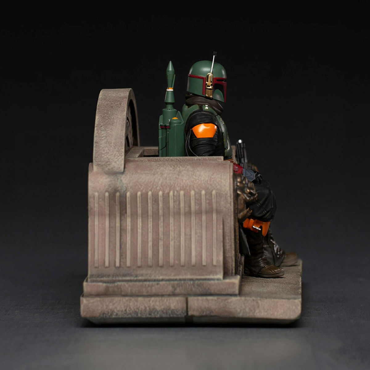 IRON STUDIOS Star Wars - Statue Deluxe dem Thron Fett 1/10 Boba auf Sammelfigur