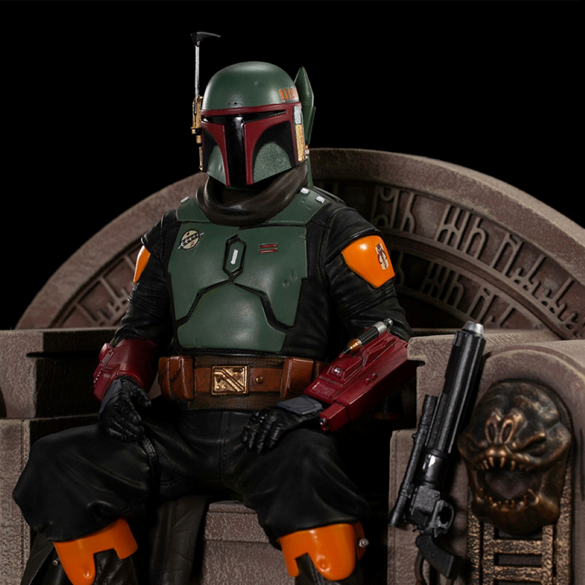 Fett Thron dem Wars Statue IRON STUDIOS Star Boba - auf Deluxe Sammelfigur 1/10