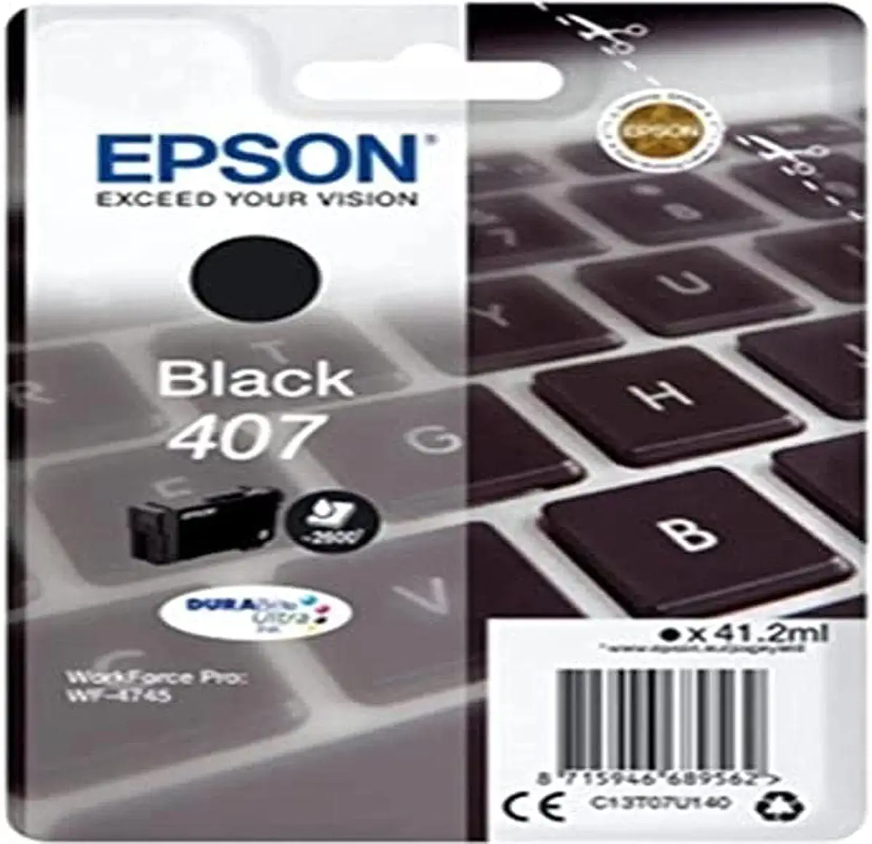 EPSON 407 schwarz Tinte (C13T07U140)