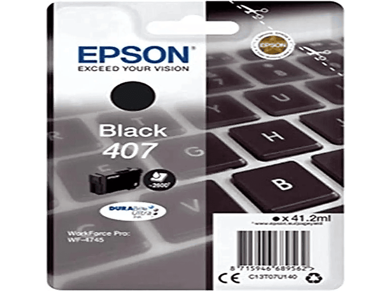 EPSON 407 schwarz Tinte (C13T07U140)