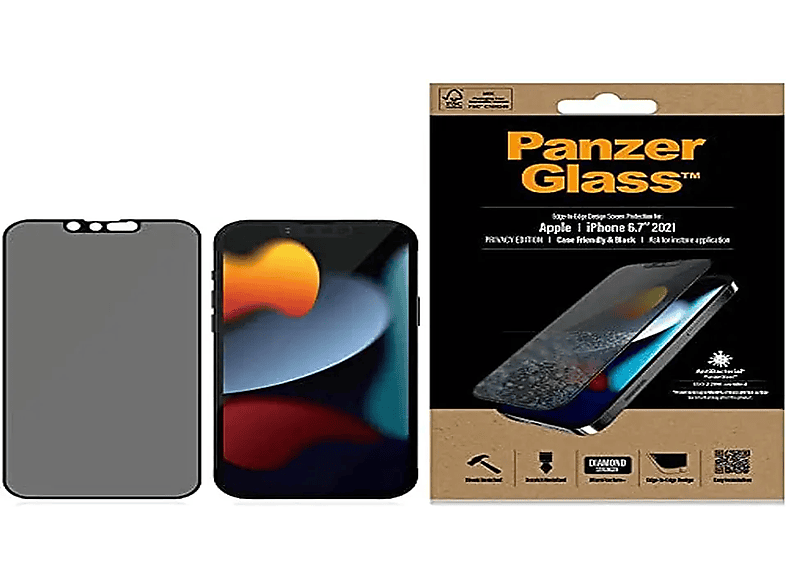 glass(für 13 PANZERGLASS Pro Protective CF iPhone Max Privacy SP AB 13 schwarz Max) Pro iPhone Apple