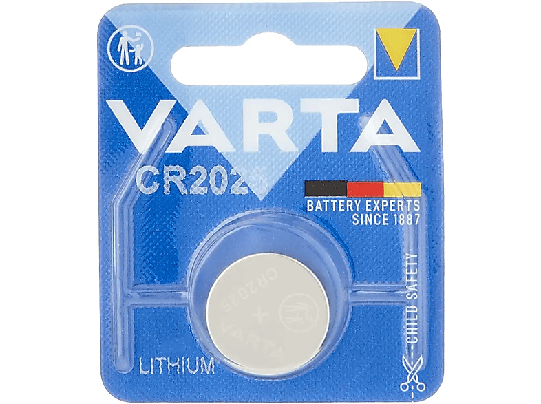 VARTA Electronics CR2025 Lithium Knopfzelle 3V (1er Blister) Li-MnO2 Knopfzelle, Li-MnO2, 3 Volt, 0.157 Ah 1 Stück