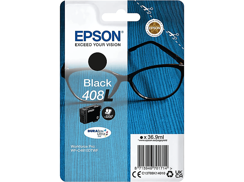 schwarz EPSON Tinte (C13T09K14010) 408L