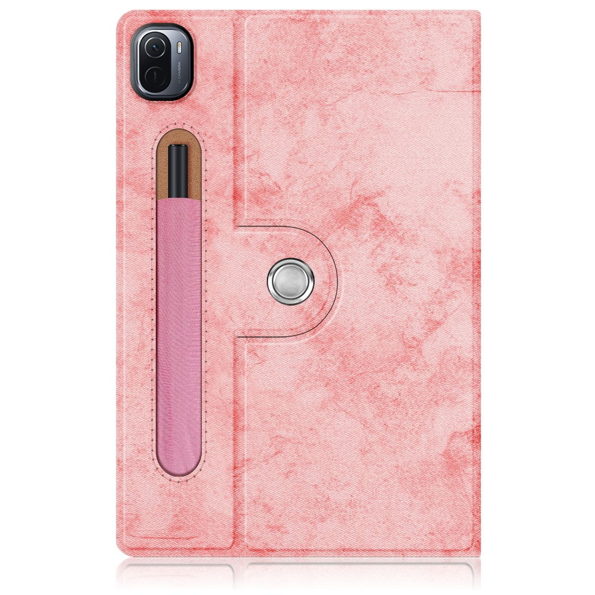 360 Grad Rosa Cover Xiaomi / Silikon WIGENTO Stift / Kunststoff Kunstleder, für Tablethülle + Full Tasche aufstellbar Rotation Halterung