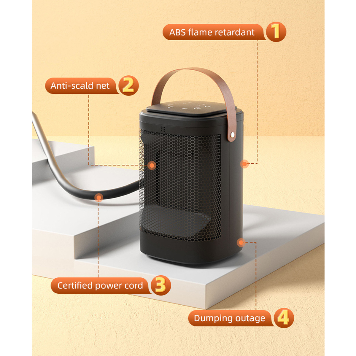 BYTELIKE PTC Heat Fernbedienung Shake Heizgerät Heater Touchscreen Raumgröße: Watt, m²) Heizgerät (1500 Desktop Quick Heizkonvektor 30 Elektrisches