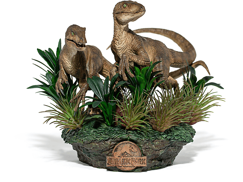IRON STUDIOS Jurassic Park Deluxe Sammelfigur Statue 1/10 - Two Just Raptors The