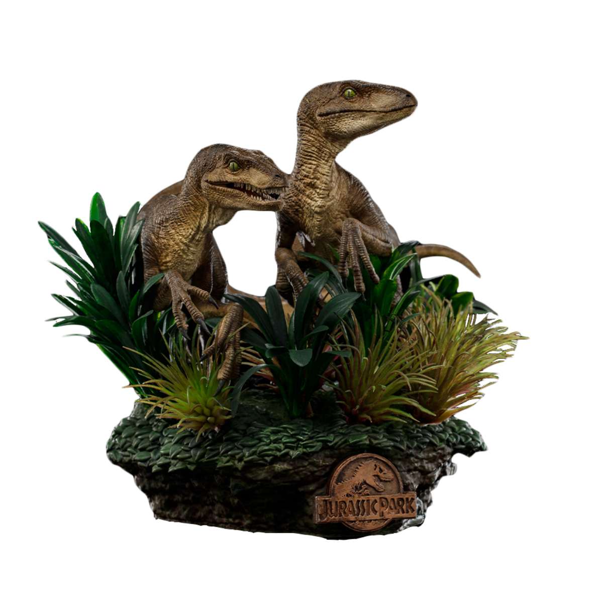 IRON STUDIOS Jurassic Park The Sammelfigur Statue Deluxe - 1/10 Raptors Two Just