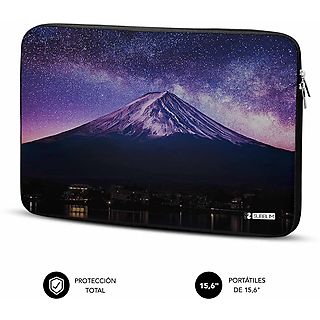 Funda portátil - SUBBLIM Trendy Sleeve Neo Mountain, 15,6 ", Neopreno, Negro