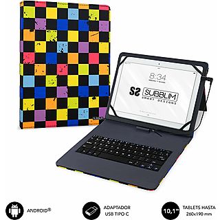 Funda con teclado  - SUBBLIM Para Tablets  9.6″ – 11, Negro