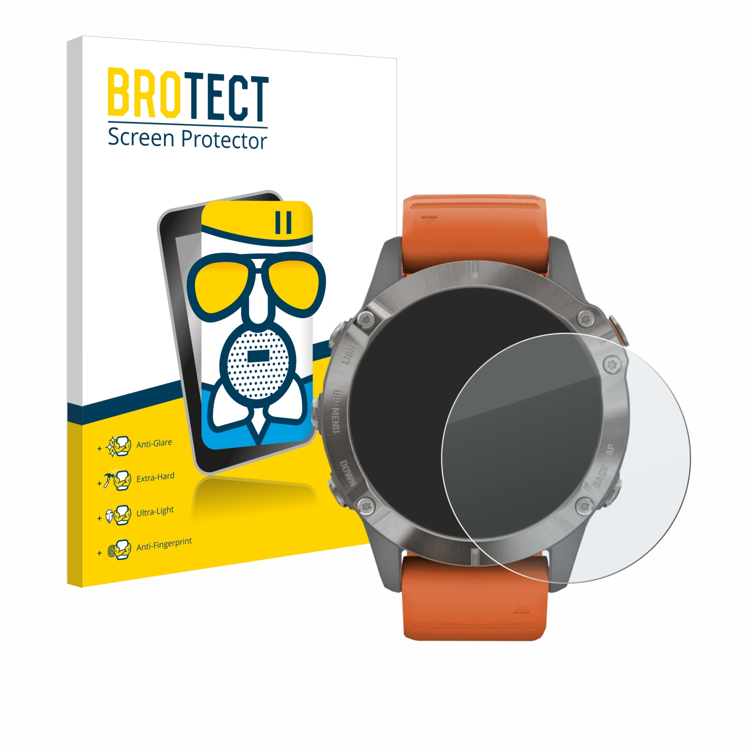 Pro Airglass Garmin Fenix Solar) 6 BROTECT Schutzfolie(für matte