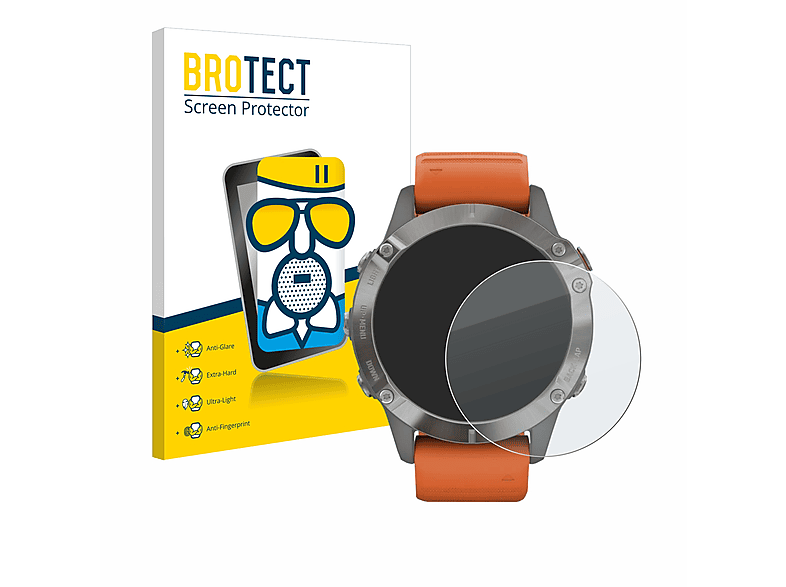 BROTECT Airglass matte Schutzfolie(für 6 Solar) Garmin Pro Fenix