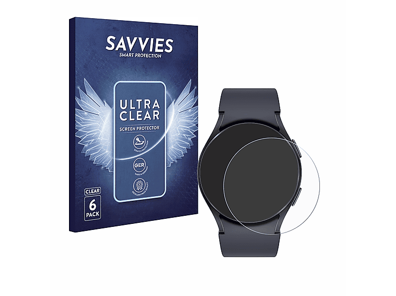 SAVVIES 6x klare Schutzfolie(für Samsung Galaxy Watch 6 (40 mm))