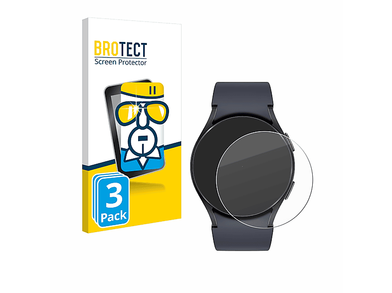 BROTECT 3x 9H klares Schutzglas(für Samsung Galaxy Watch 6 (44 mm))