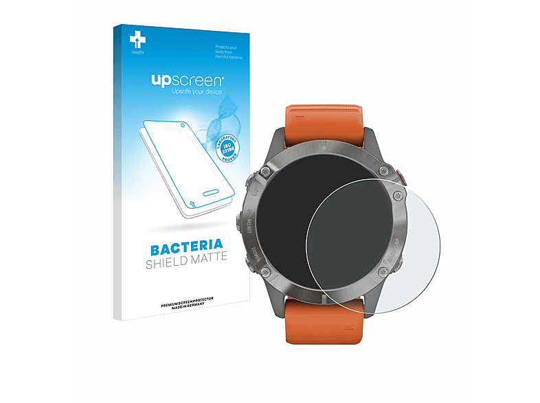 UPSCREEN antibakteriell entspiegelt matte 6 Solar) Fenix Garmin Schutzfolie(für Pro