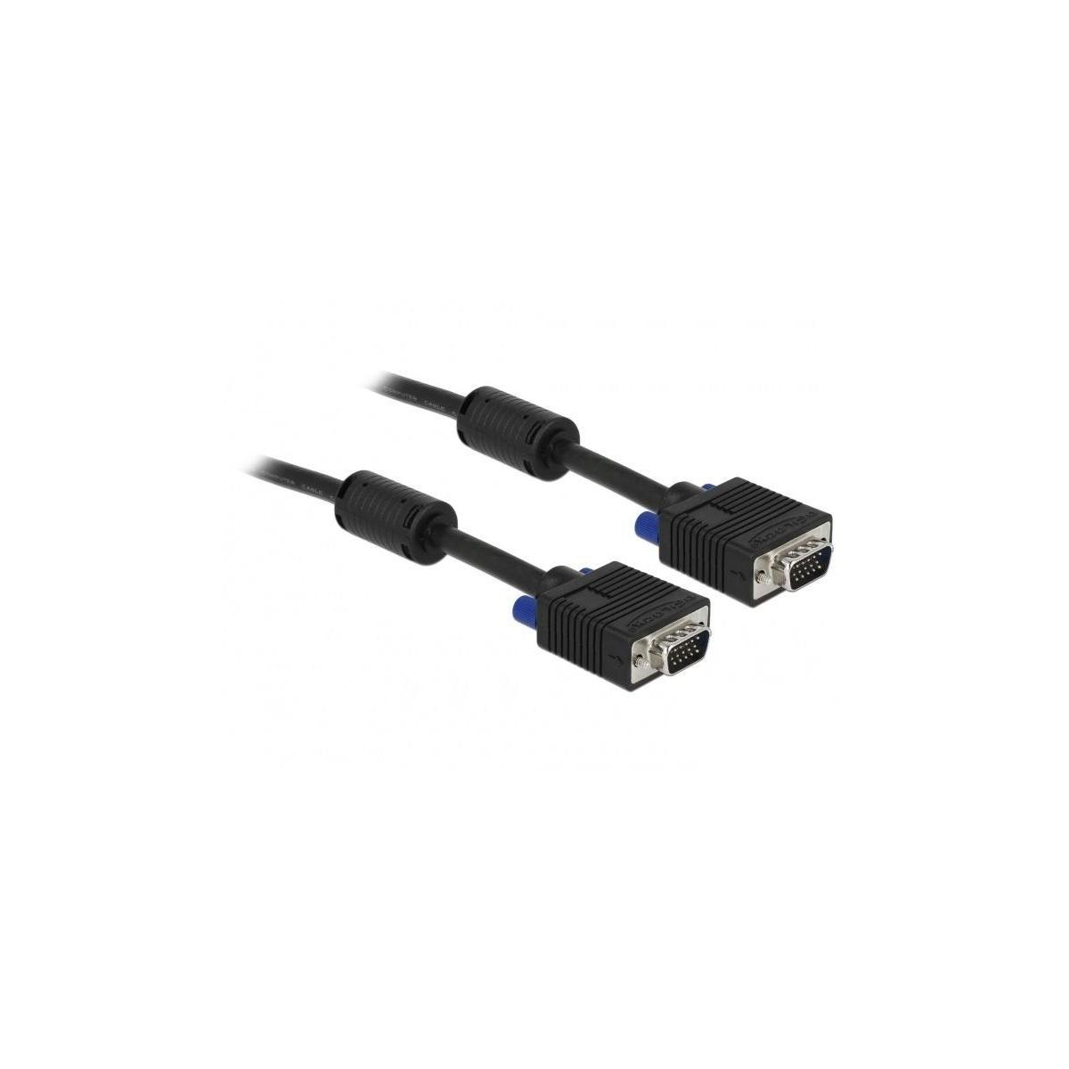 DELOCK Kabel, mehrfarbig St/St Multimedia-Technik -<gt/> schw D-Sub15 VGA-Kabel VGA DELOCK 10.00m Kabel