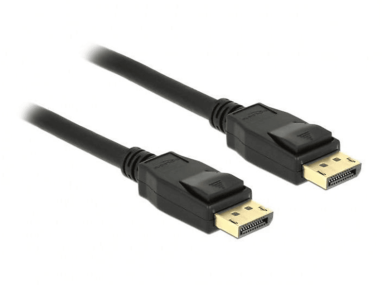 DELOCK 83808 Display - Kabel, Schwarz Port