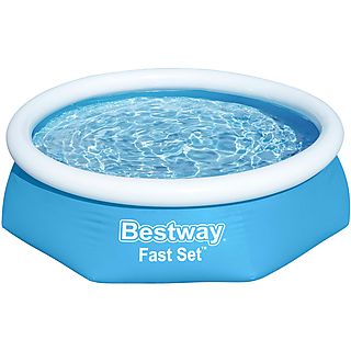 BESTWAY Aufstellpool ohne Pumpe Ø 244 x 61 cm Quick-Up-Pool Schwimmbecken Pool, Blau