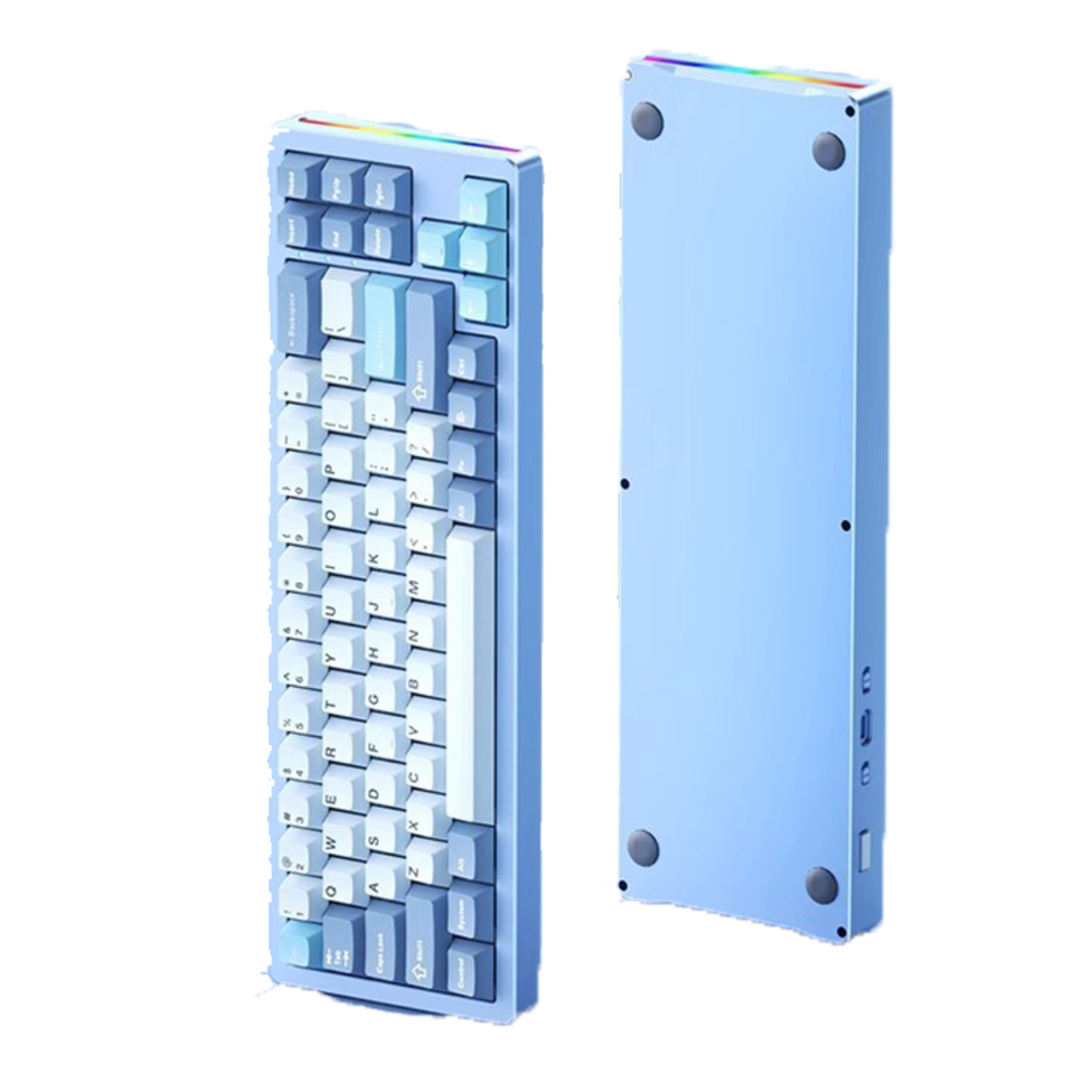 BYTELIKE Drahtlose mechanische Tri-Mode-Bluetooth-Tastatur Custom Gaming-RGB-Tastatur, Tastatur Hot-Swap-fähige