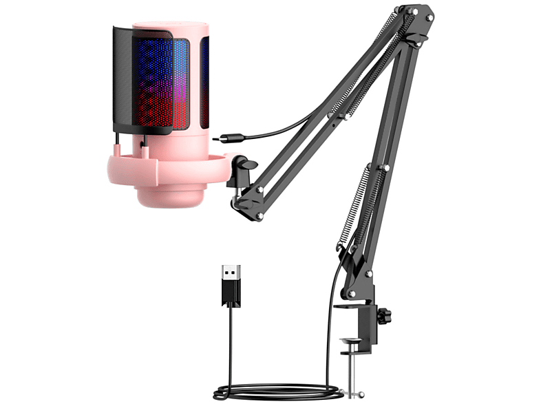 für Gaming-Mikrofon USB Mikrofon, kann Live-Gesangsaufnahmen verwendet werden rosa USB-Mikrofon BYTELIKE