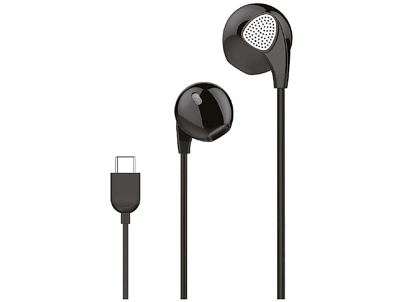Schwarz Typ USB C1 C, In-ear Kopfhörer FORCELL