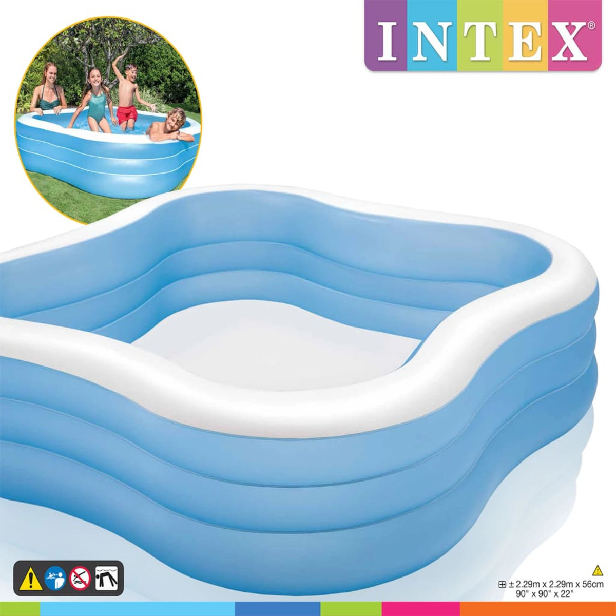 INTEX 91528 Pool, Blau