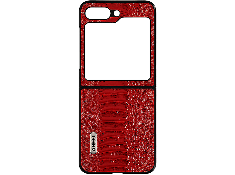 ABEEL Leather Snake Series, Backcover, Rot Samsung, Galaxy Flip 5, Z