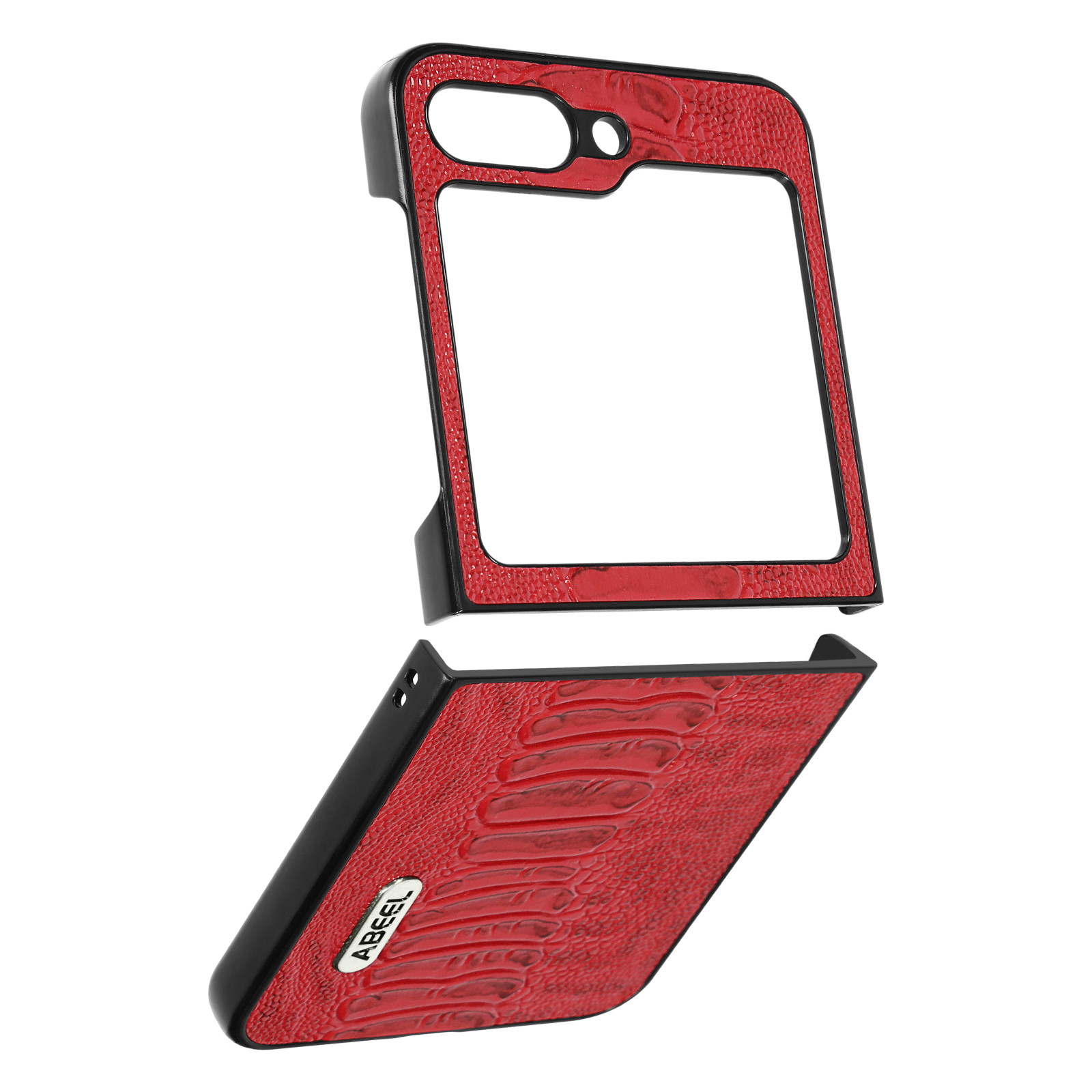 Series, Samsung, Snake Z Galaxy Leather Backcover, Flip ABEEL 5, Rot