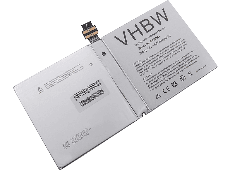 VHBW kompatibel mit Microsoft Surface Pro 4, 1724, 4 Li-Polymer Akku - Tablet, 7.5 Volt, 5050