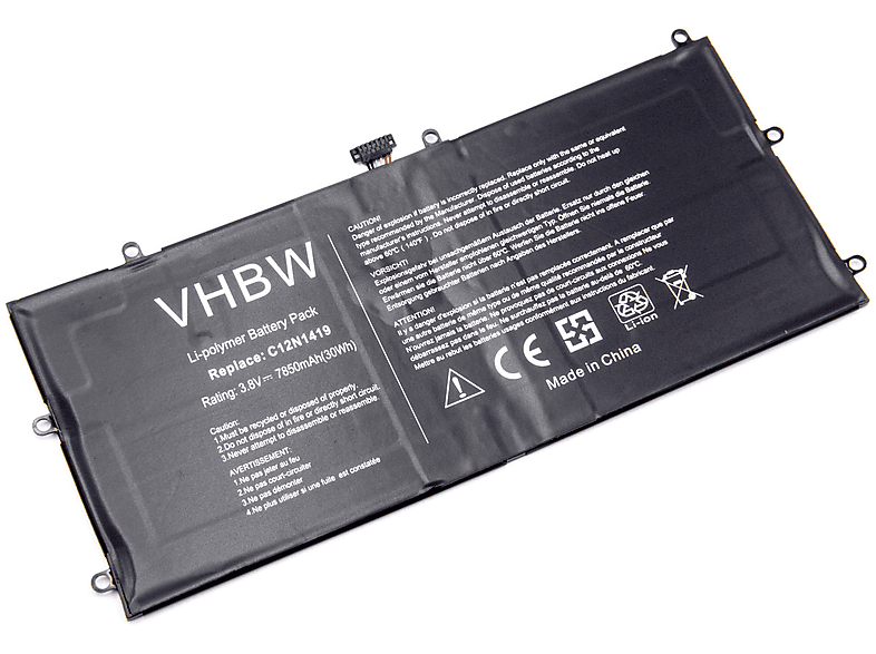 VHBW Ersatz für Asus C12-N1419, 7850 C12N1419 3.8 - für Akku Volt, Tablet, Li-Polymer