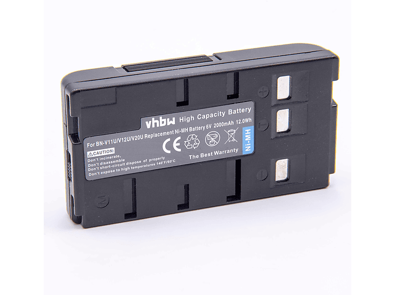 VHBW kompatibel mit RCA CC6262, CC6251, CC620, CC-6263, CC-6262, CC6271, CC6263, CC-6251, CC-620 NiMH Akku - Videokamera, 6 Volt, 2000