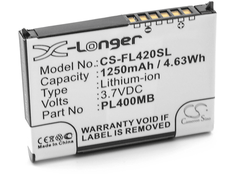 Ersatz Li-Ion für S26391-K165-V562 - 3.7 Mobilcomputer, 1250 Akku für VHBW Volt,