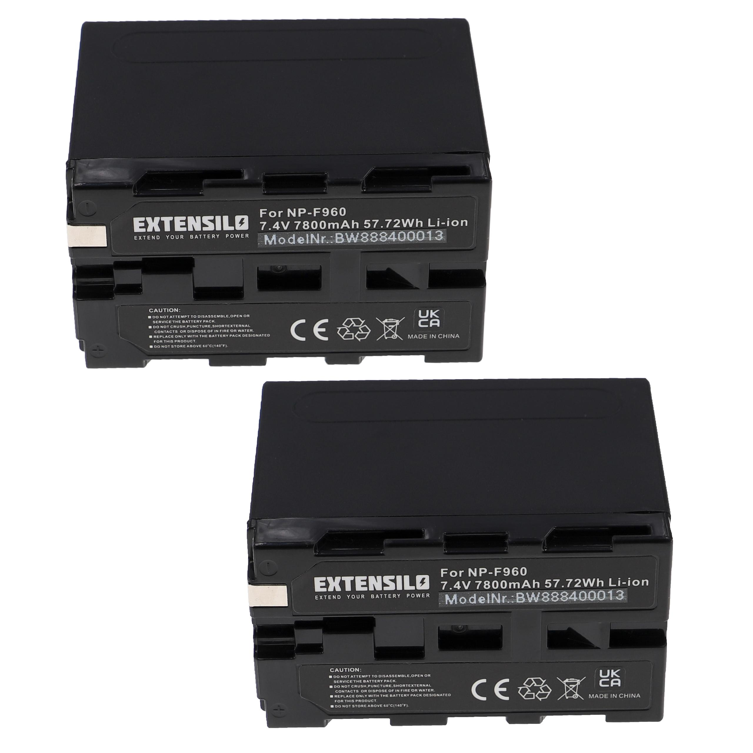 EXTENSILO kompatibel mit Sony DSC-CD100, DSC-D700, Serie, Kamera, Akku Volt, DSC-CD250 7800 - DSC-D770, Li-Ion DSR-200, DCR-VX9 7.4 DSC-CD400