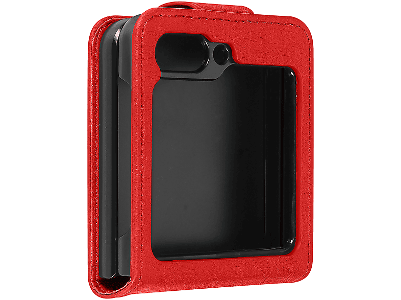 AVIZAR Chesterfield Flip Series, 5, Rot Z Backcover, Samsung, Galaxy