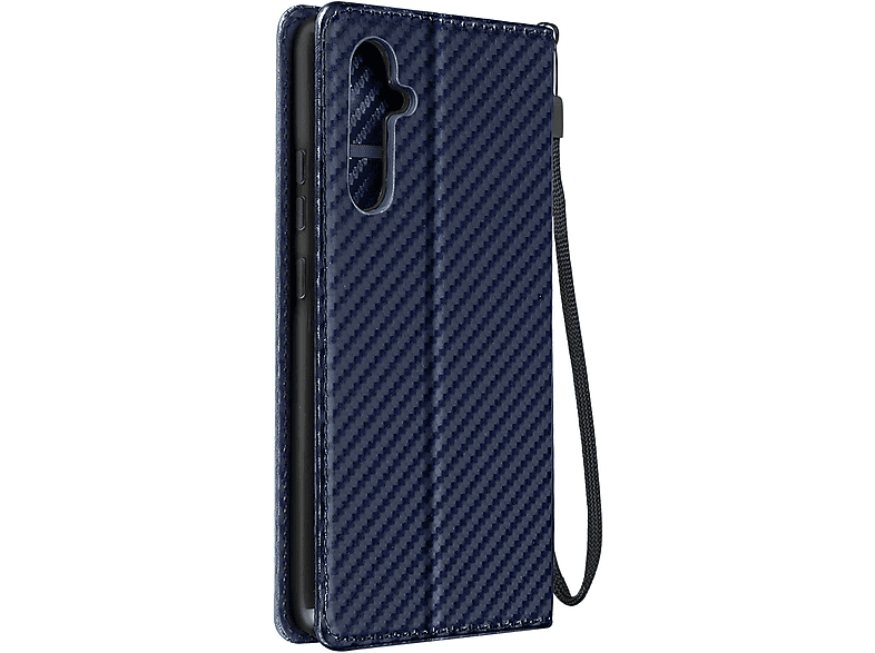 AVIZAR Carbon Series, Bookcover, Samsung, Galaxy A34 5G, Blau