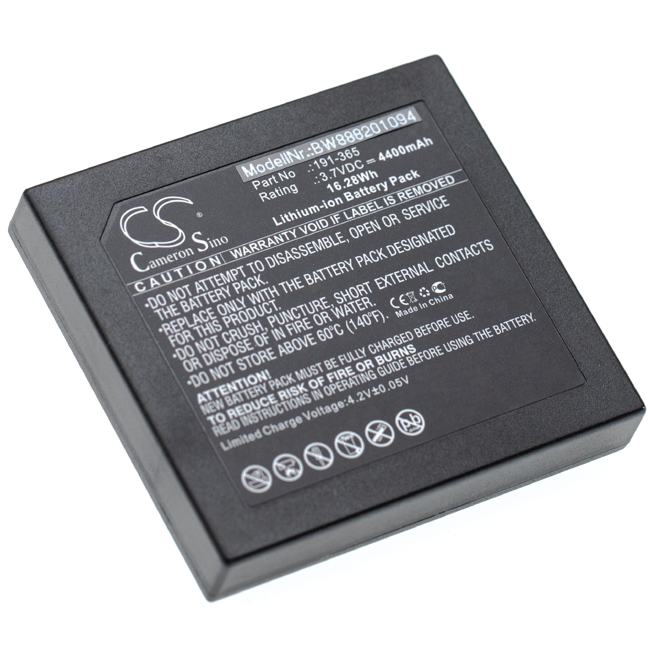 VHBW kompatibel mit Messgerät, Genii, 3.7 GE Volt, Akku - DPI IO620 DPI620 Li-Ion 4400 620/G