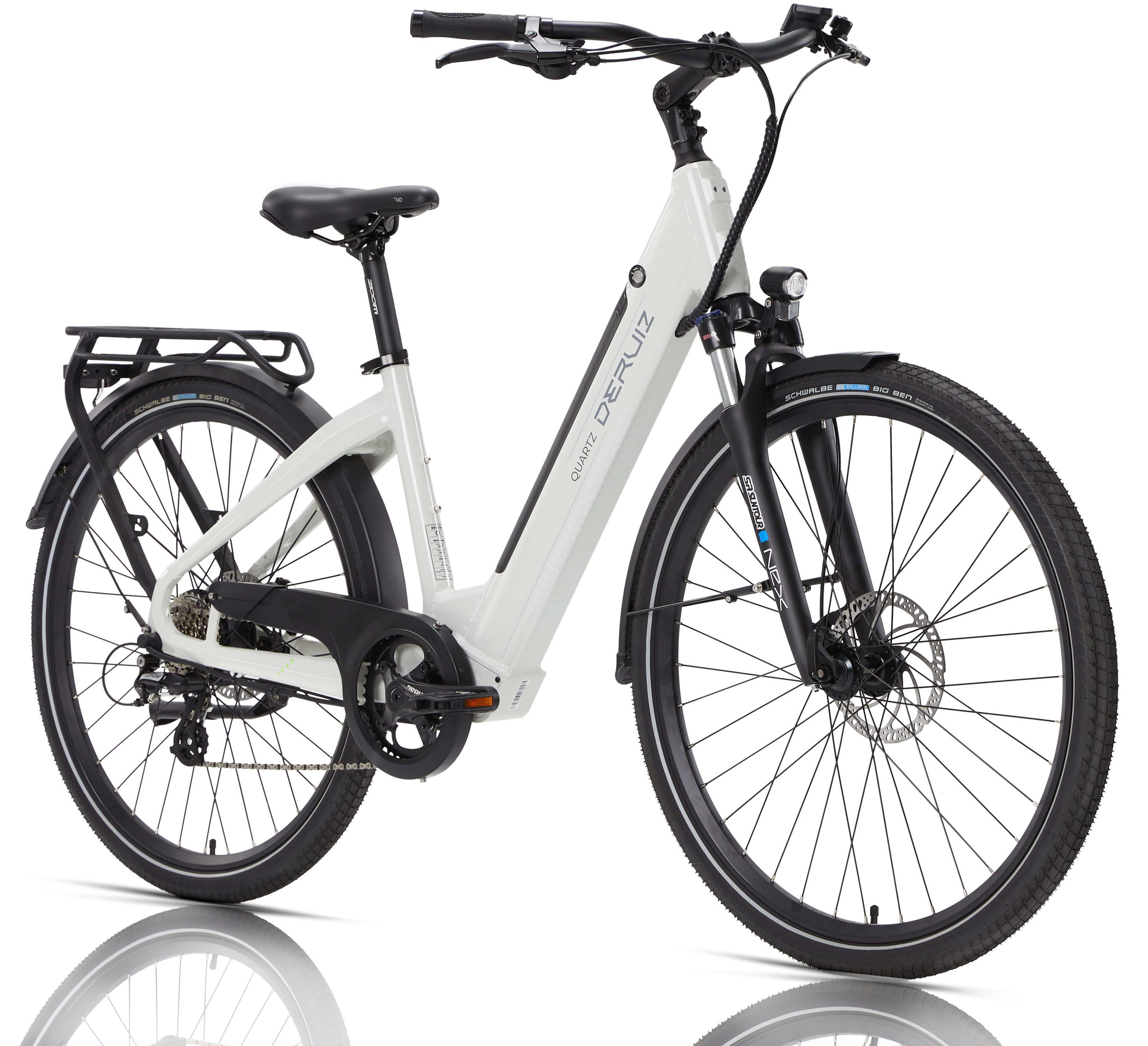 Damen-Rad, DERUIZ 28 Cityrad Citybike Weiß) (Laufradgröße: 644, Zoll, Elektrofahrrad