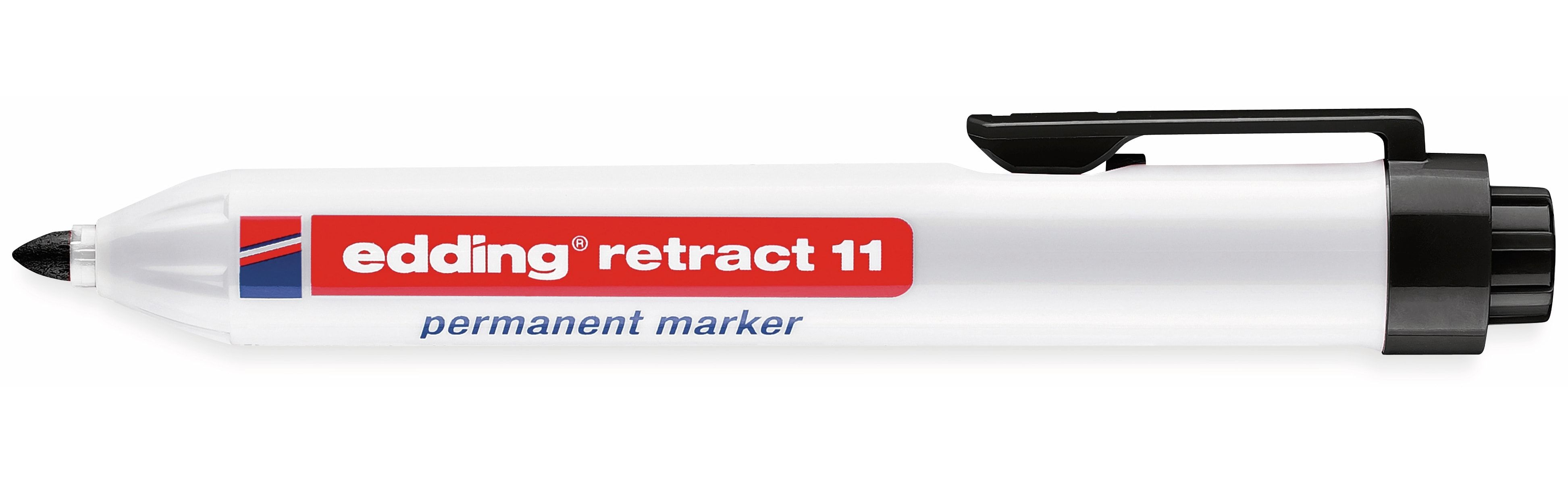 EDDING Permanentmarker retract 11 Druckmechanik schwarz 1,5-3mm Permanentmarker