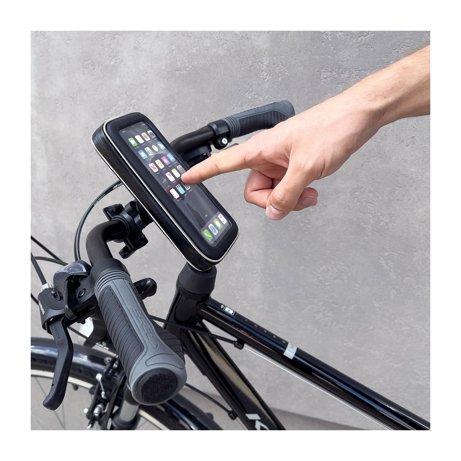 WOZINSKY Smartphonehalterung Fahrradhalterung, WBBHK7 Schwarz