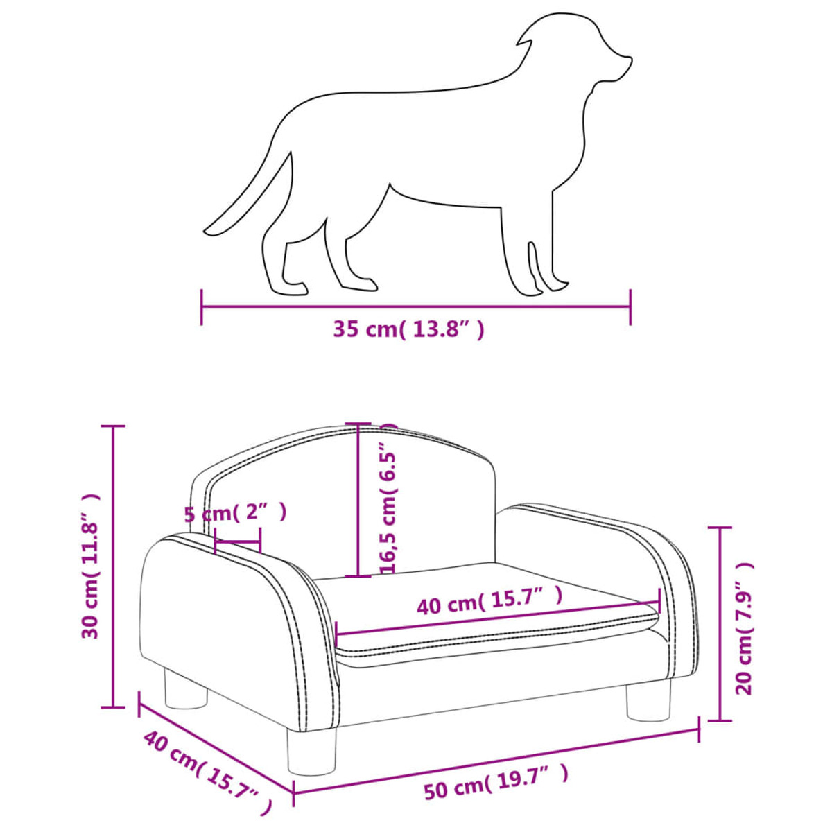 VIDAXL 171971 Hundebett