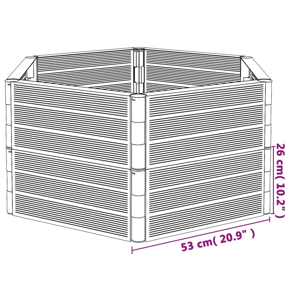 154984 Anthrazit VIDAXL Pflanzgefäß