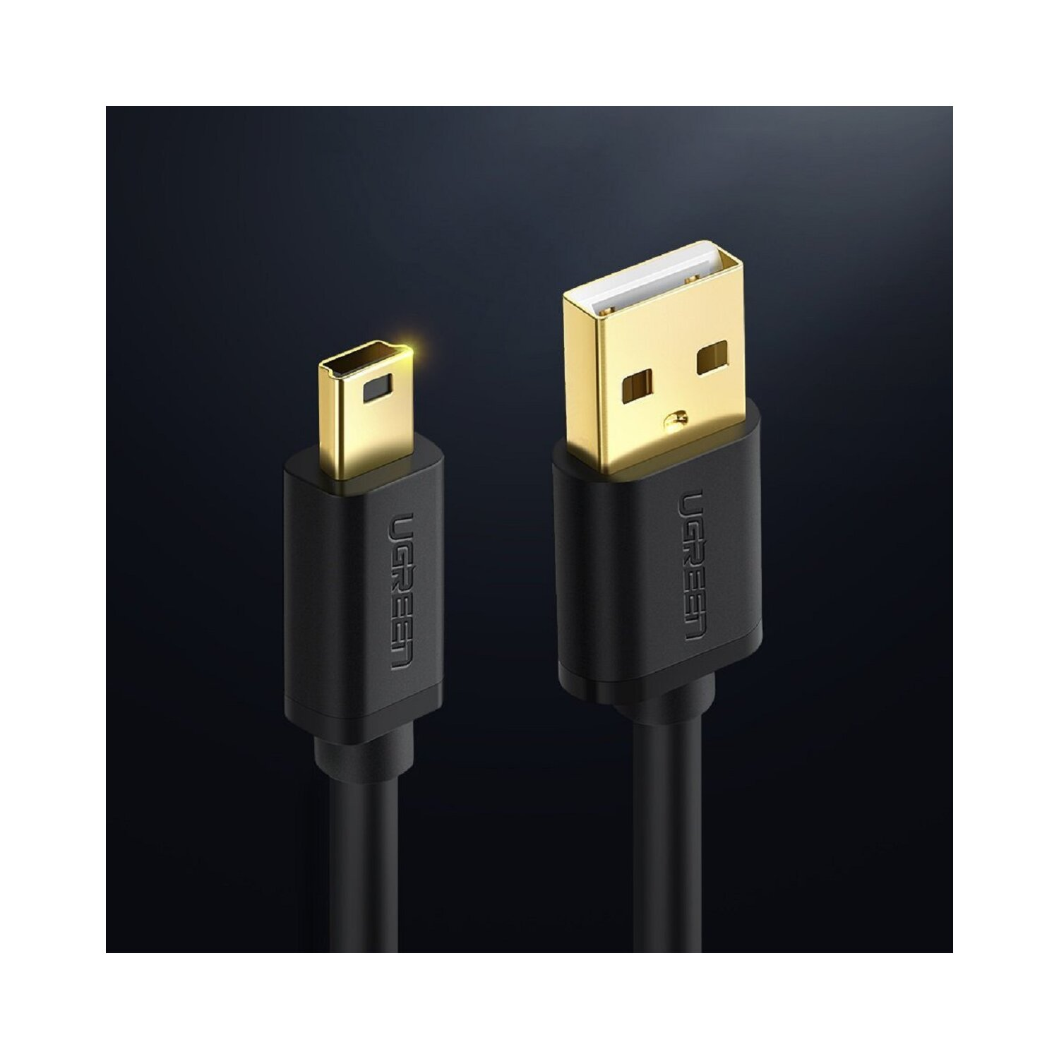 Schwarz USB Mini Kabeladpater, USB 2m Kabel UGREEN -